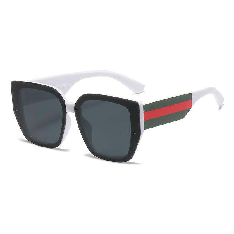 Gafas de sol grandes con montura poligonal retro para mujer: gafas de sol de gran tamaño a la moda