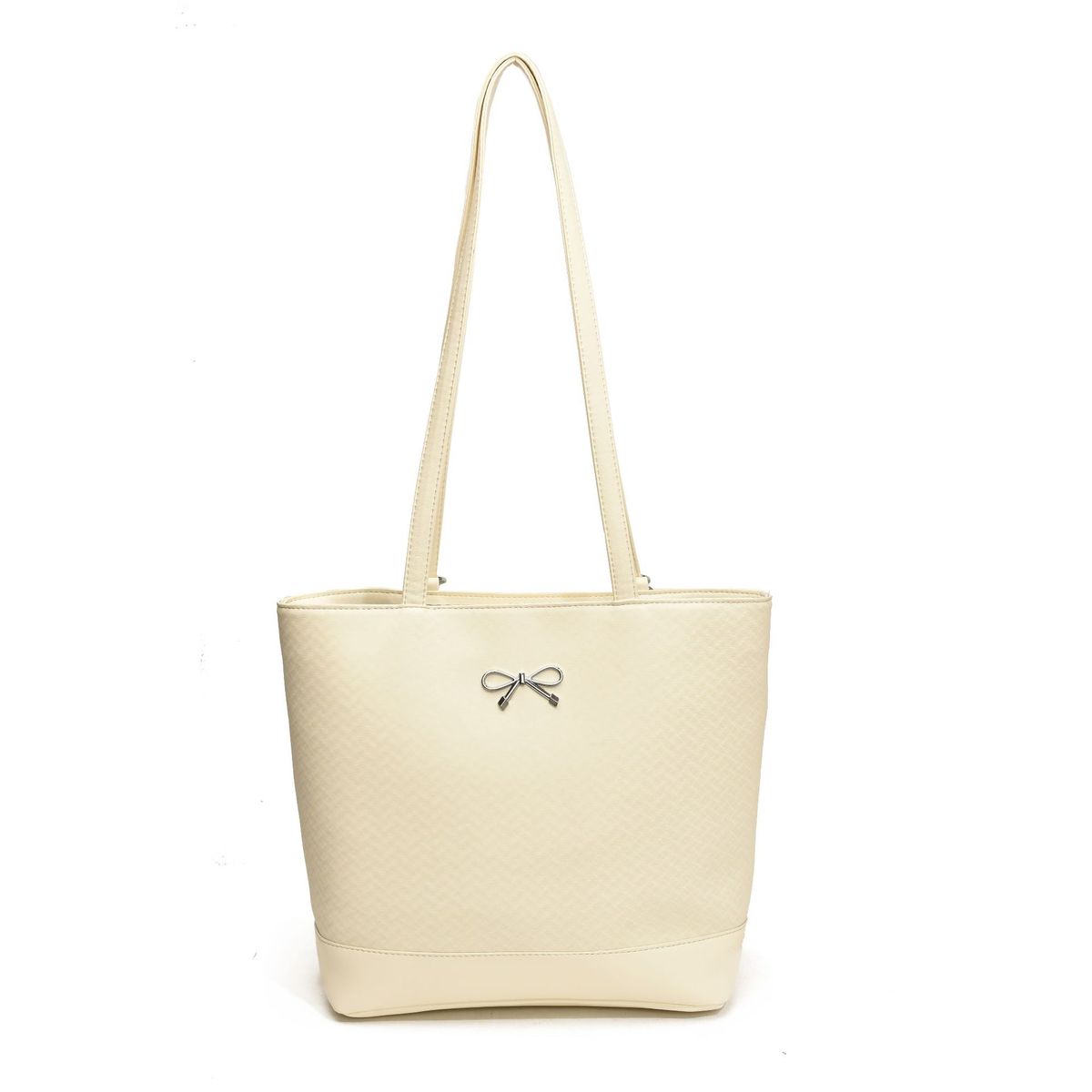 Women Fashion Solid Color Butterfly Buckle Tote Bag