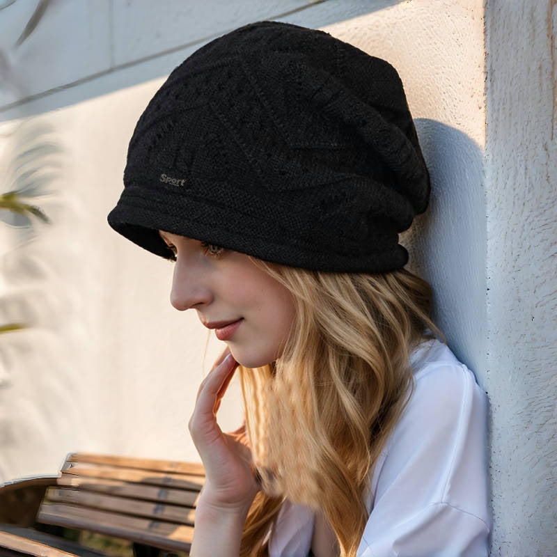 Women Fashion Casual Solid Color Knitted Hat
