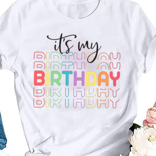Camiseta informal de algodón con estampado de manga corta para mujer