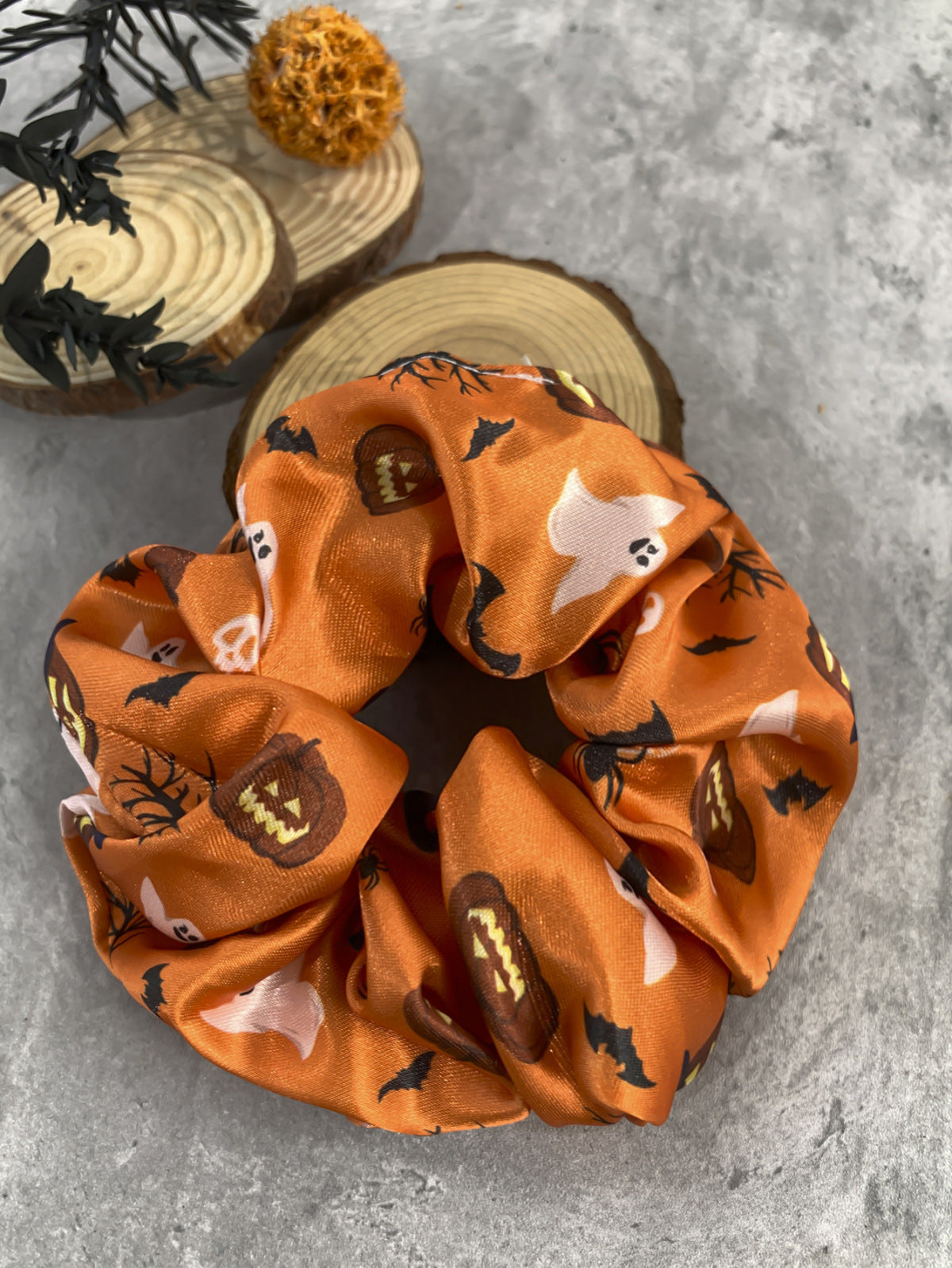 Anillo para el cabello con estampado de calaveras de Halloween