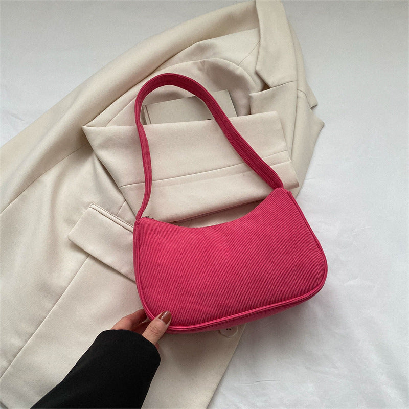 Solid Color Simple Fashion Underarm Bag