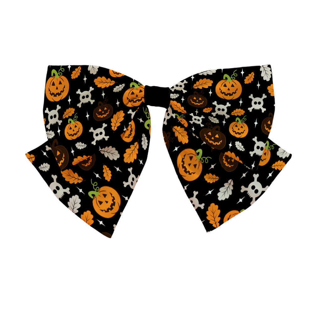 Accessoires pour cheveux avec nœud en forme de crâne et de citrouille pour Halloween