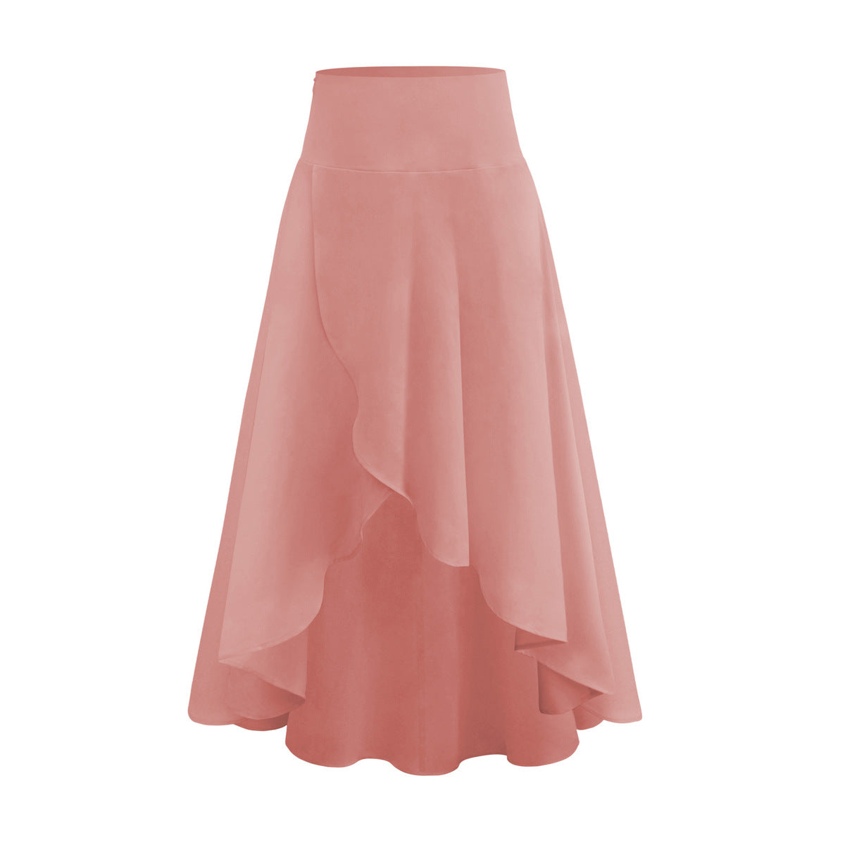 Falda irregular suelta de color sólido informal de verano para mujer