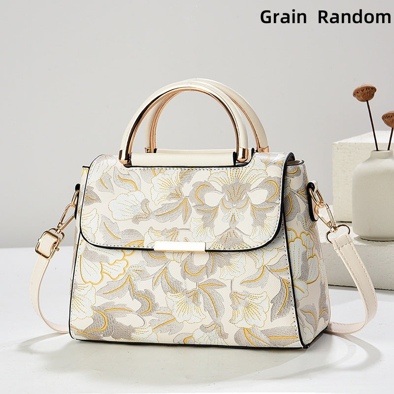 Sac à main imperméable à motif floral rétro pour femme
