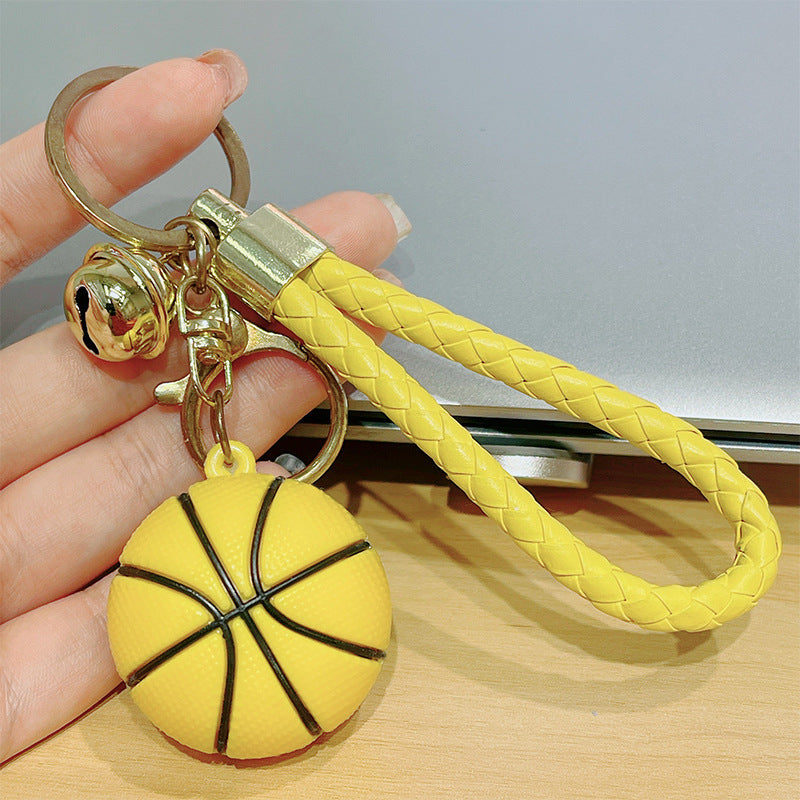 Creative Cartoon Basketball Silicone Keychain