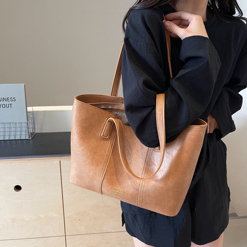 Bolso de mano informal de gran capacidad a la moda para mujer