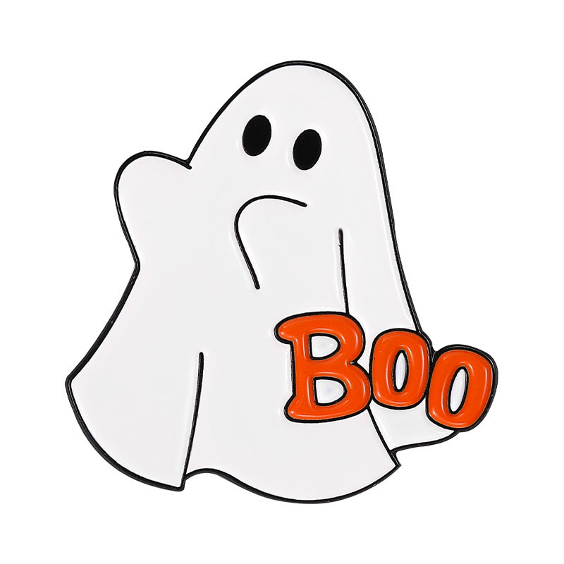 Halloween Women Fashion Funny Pumpkin Ghost Alloy Brooch