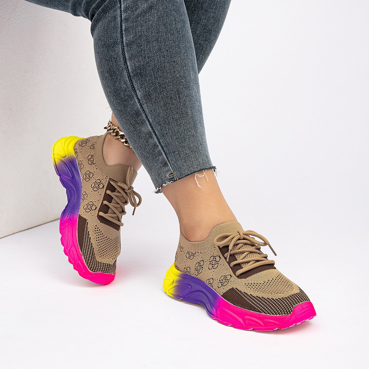 Women Casual Mesh Breathable Platform Sneakers