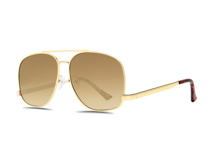 Women Double Beam Irregular Frame Sunglasses