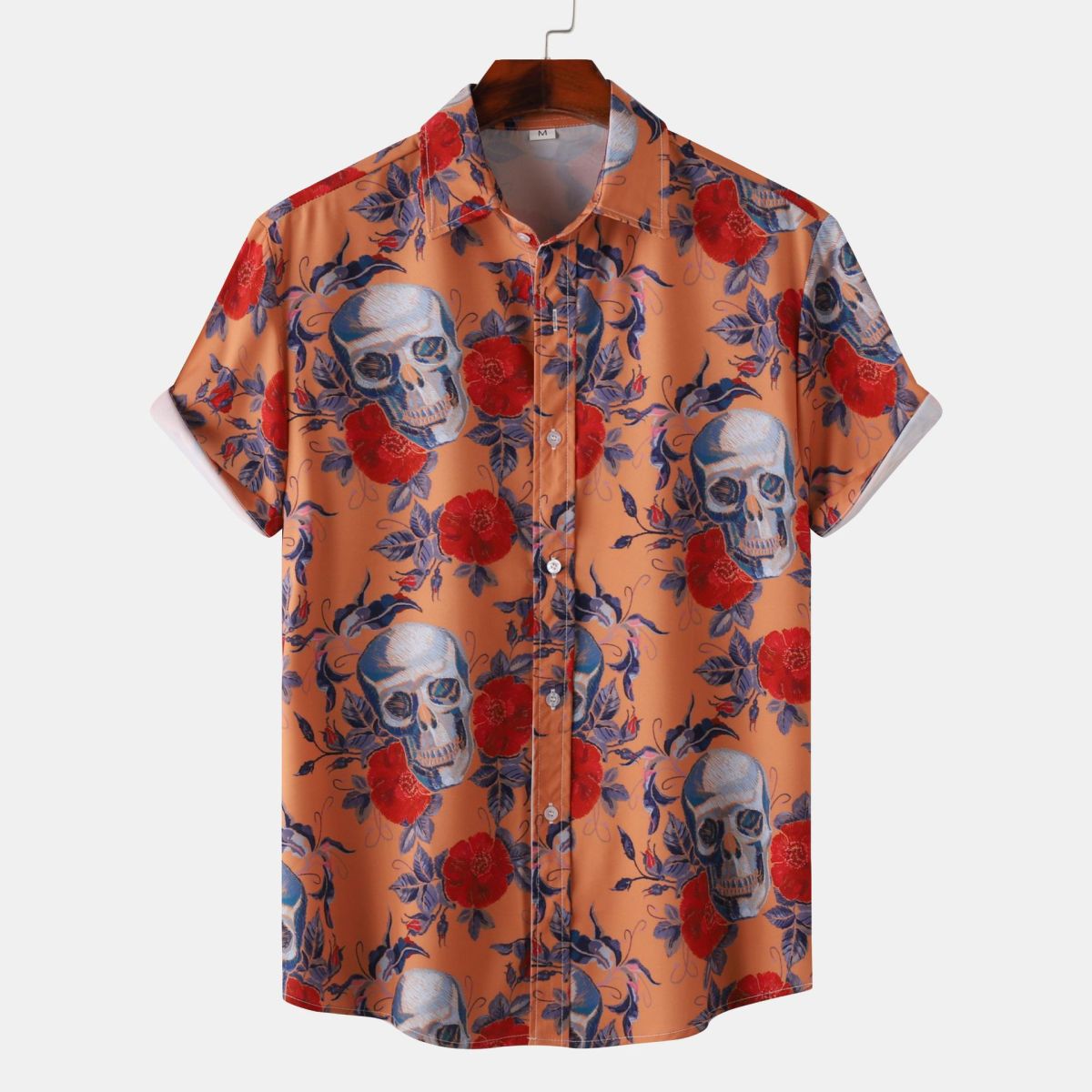 Camisa con estampado de flores diminutas en 3D para hombre, ideal para vacaciones de verano