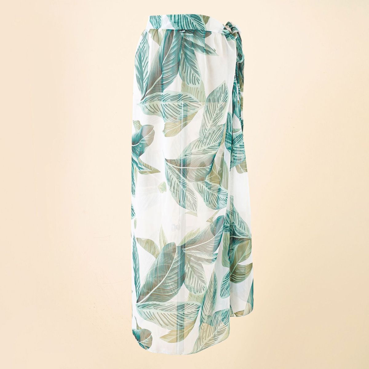 Summer Leopard Print Beach Chiffon Wrap Skirt