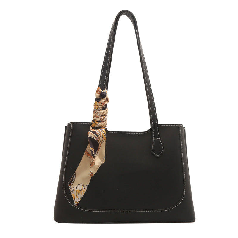 Sac fourre-tout décontracté à ruban de couleur unie pour femme