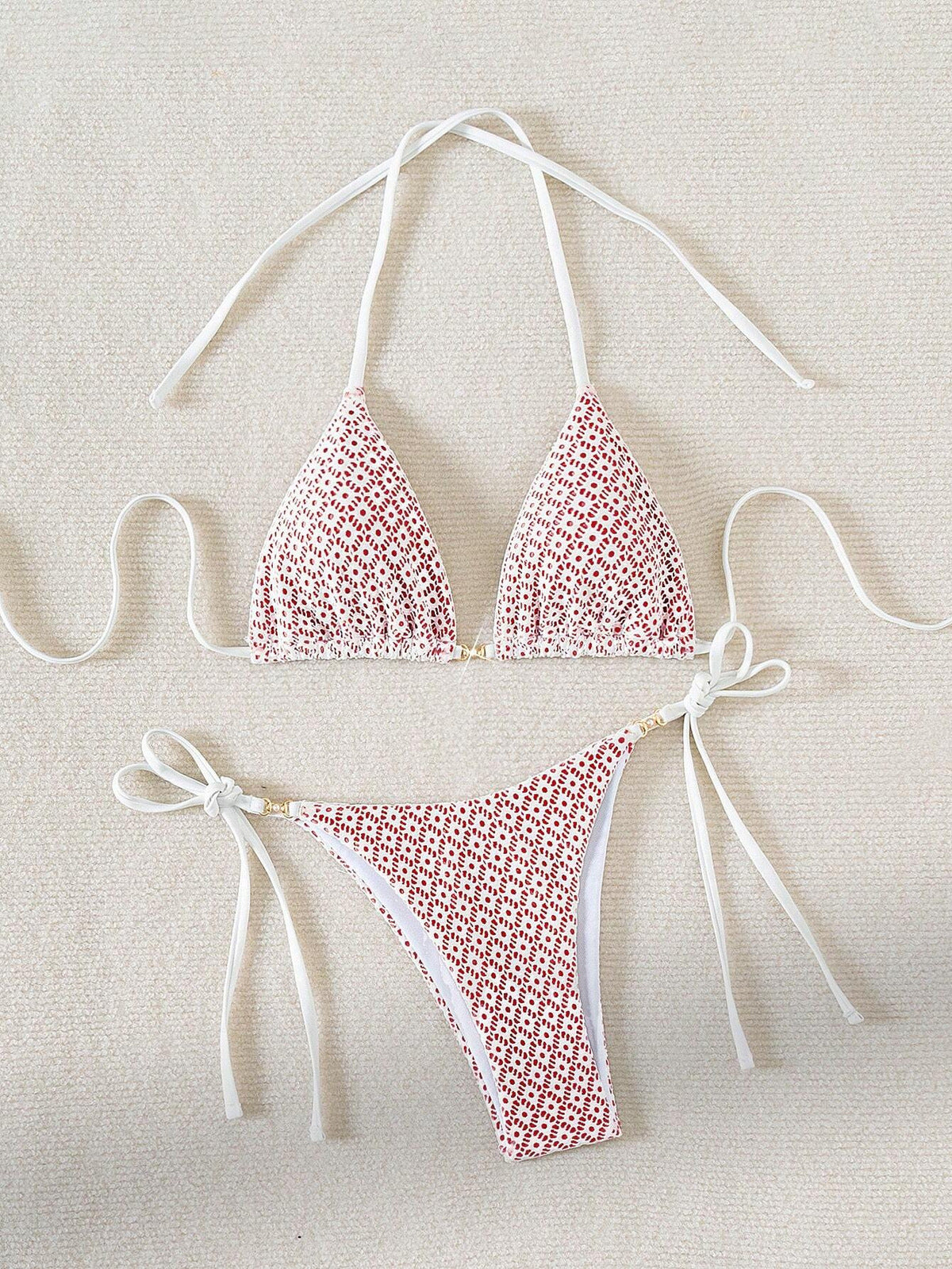 Maillot de bain bikini dos nu imprimé sexy pour femme