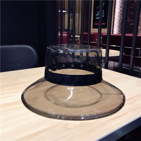 Sombreros de pescador con sombrilla de PVC transparente y creativos a la moda para mujer