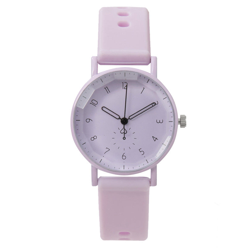 Women Fashion Solid Color Silicone Digital Quartz Watch