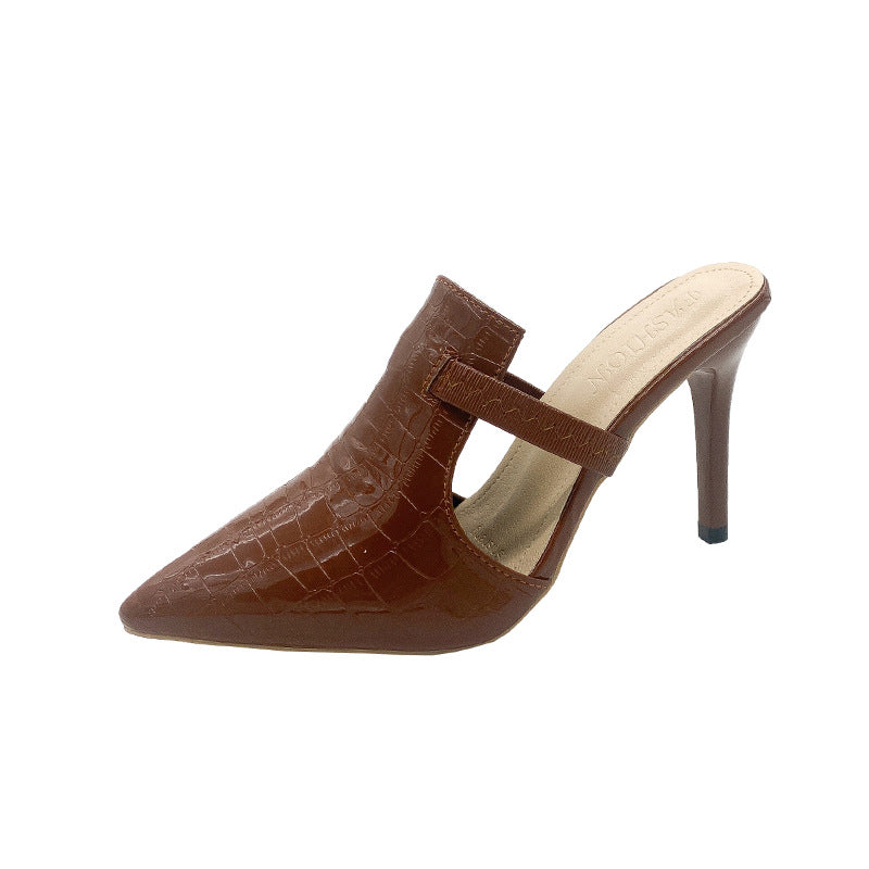 Chaussures à talons hauts et bout pointu pour femmes, couleur unie, sexy