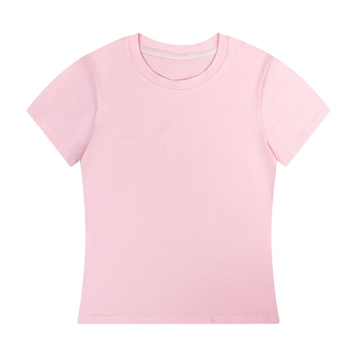 T-shirt d'été décontracté de couleur unie pour femme