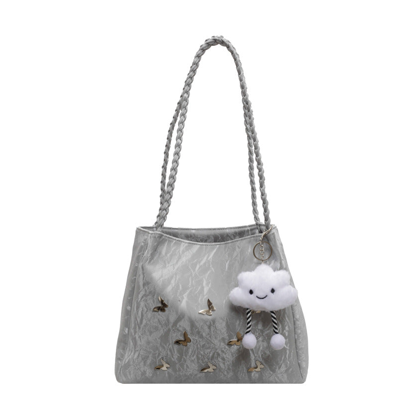 Women Fashion Solid Color Butterfly Tote Bag