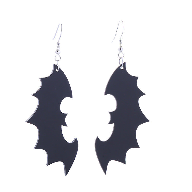 Halloween Women Horror Funny Dark Spider Bat Ghost Witch Acrylic Earrings