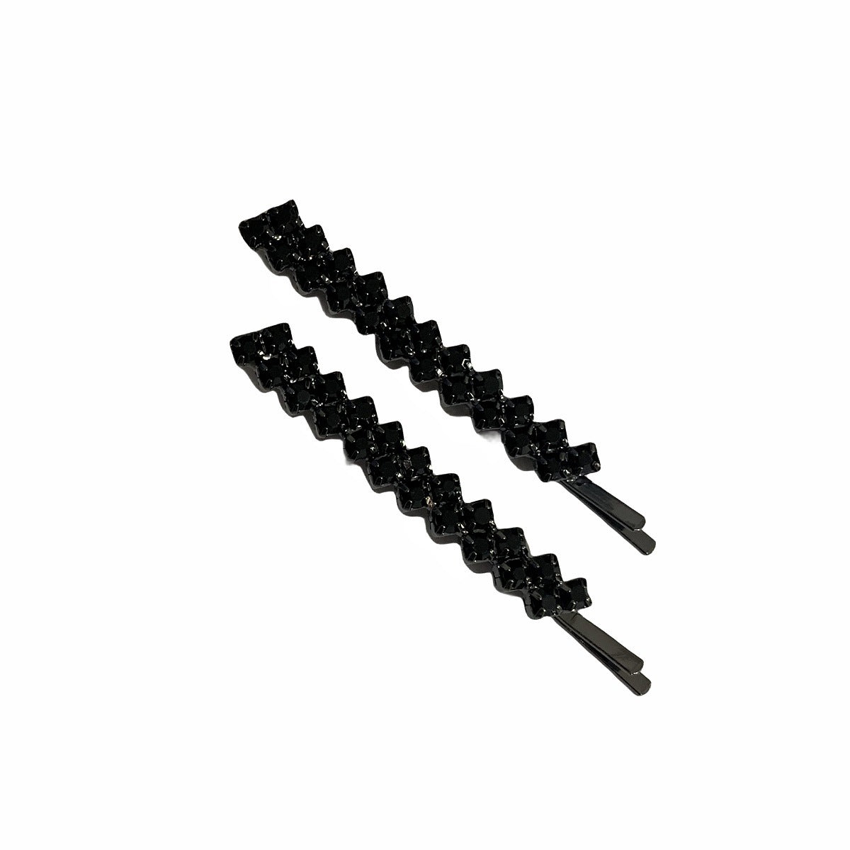 Women Fashion Simple Rhinestone Hairpin 2pieceSet