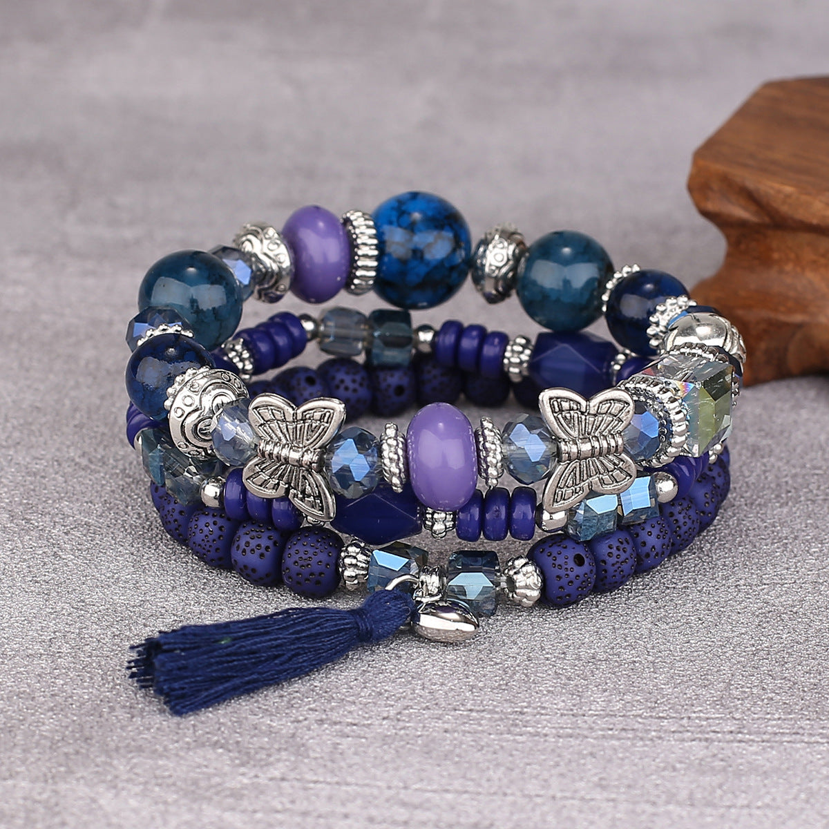 Bohemian Style Multi-Layer Wooden Beaded Bracelet