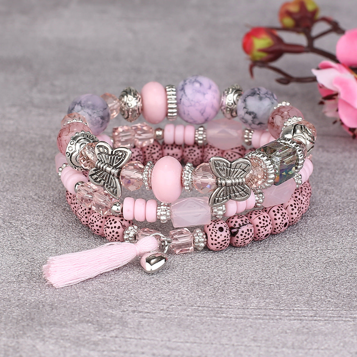 Bohemian Style Multi-Layer Wooden Beaded Bracelet