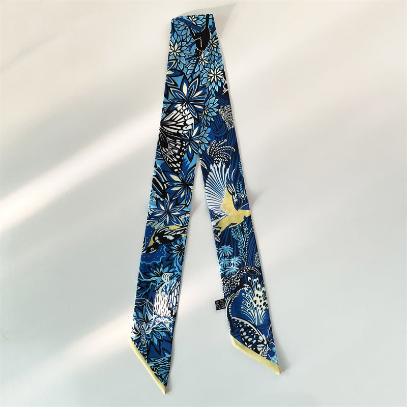 Fashion Printed Ribbon Tie Bag Handle Scarf