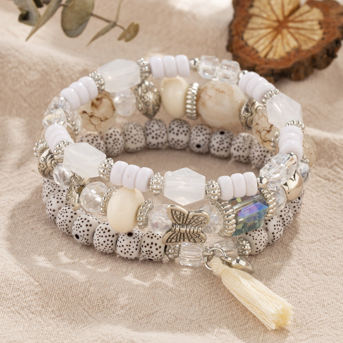 Bohemian Style Multi-Layer Wooden Beaded Bracelet