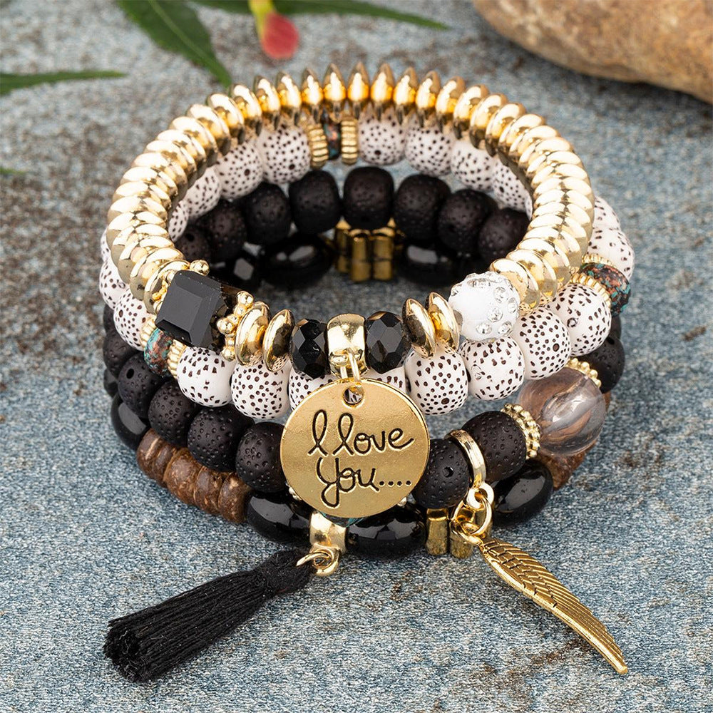 Bohemian Style Multi-Layer Wooden Beaded Bracelet