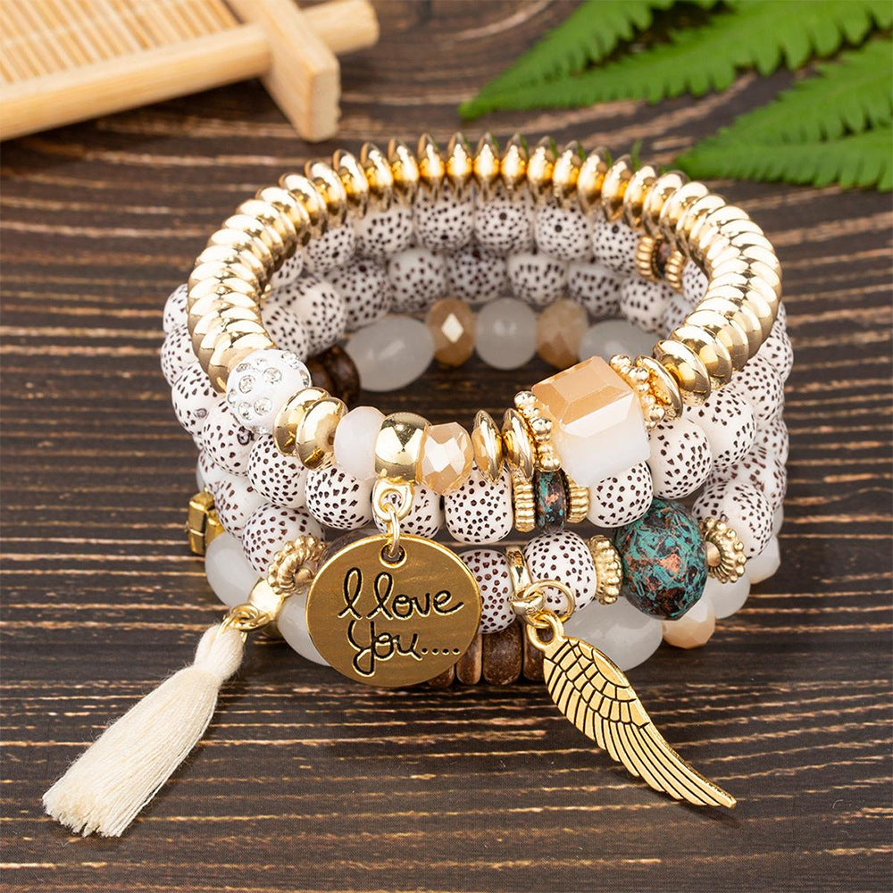 Bohemian Style Multi-Layer Wooden Beaded Bracelet