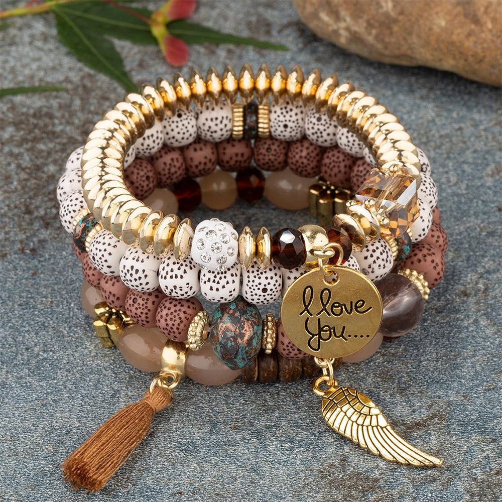 Bohemian Style Multi-Layer Wooden Beaded Bracelet