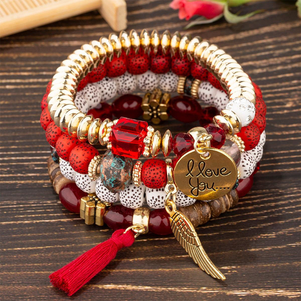 Bohemian Style Multi-Layer Wooden Beaded Bracelet