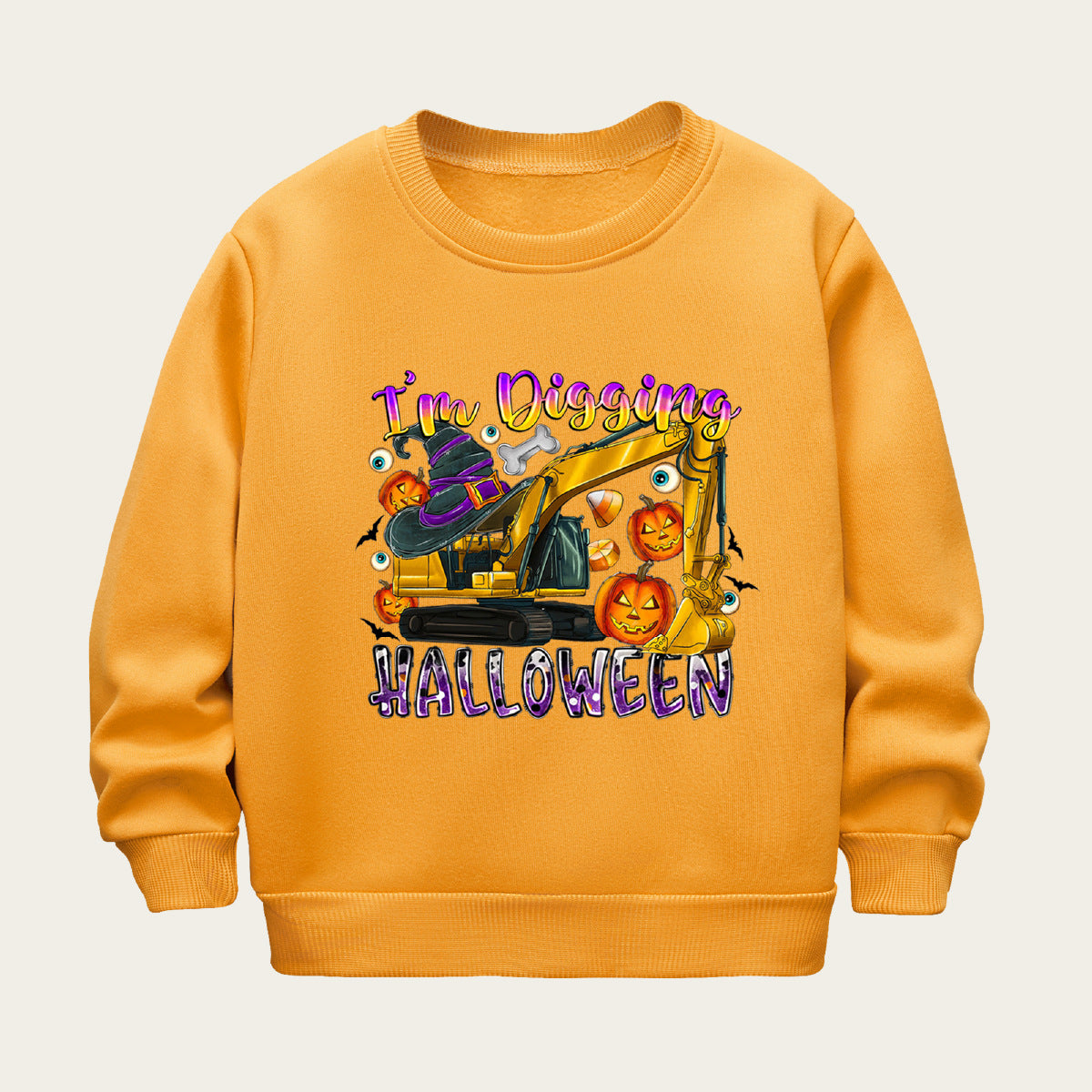 Kids Toddler Boys Girls Casual Halloween Cartoon Fleece Sweatshirts
