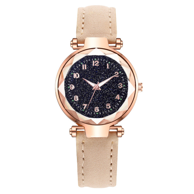 Women Fashion Solid Color Starry Sky Digital Watch