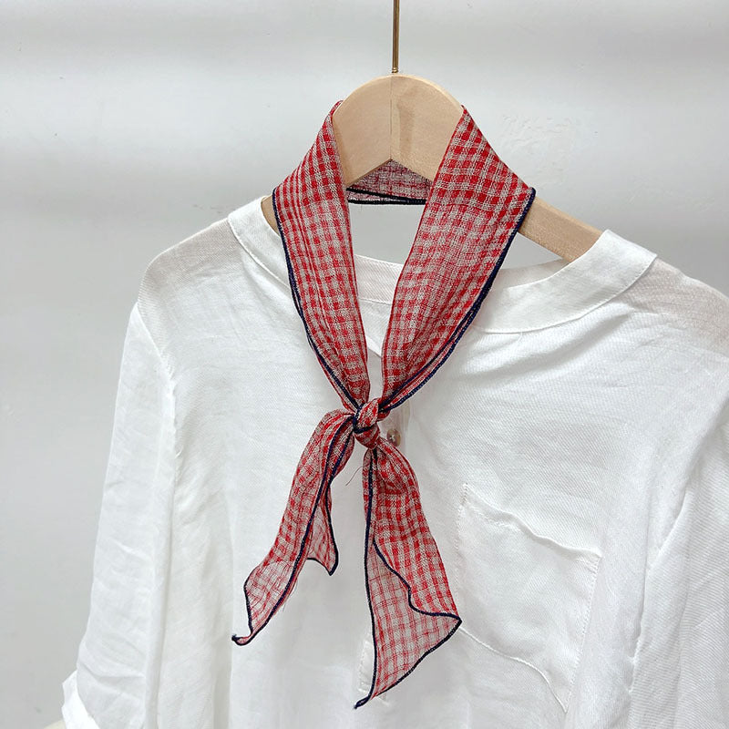 Spring And Summer Women Linen Small Long Scarf