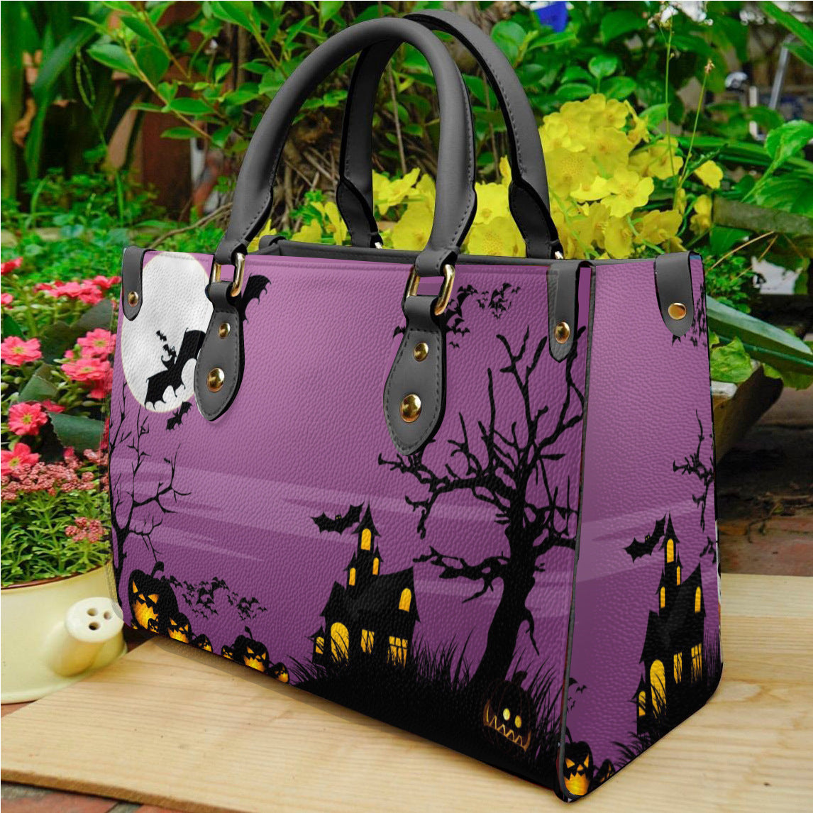 Sac à main imprimé citrouille pour femme, motif dessin animé, ambiance horreur, Halloween
