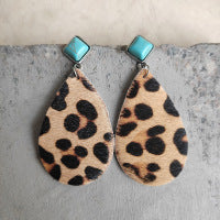 Boucles d'oreilles pendantes léopard bohème vintage pour femme