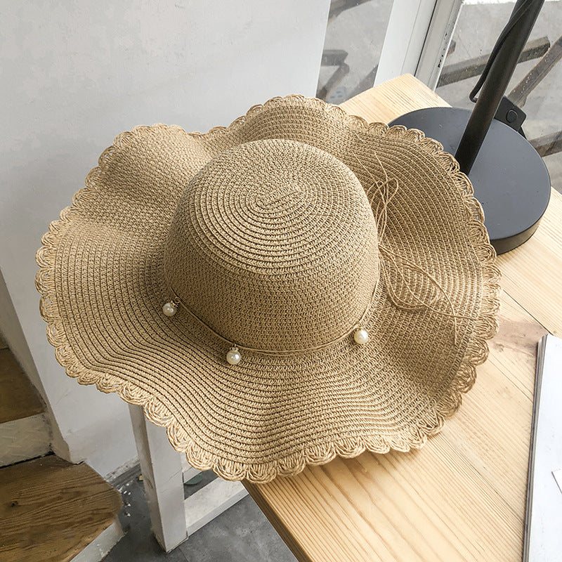 Sombrero de paja informal para mujer estilo festivo