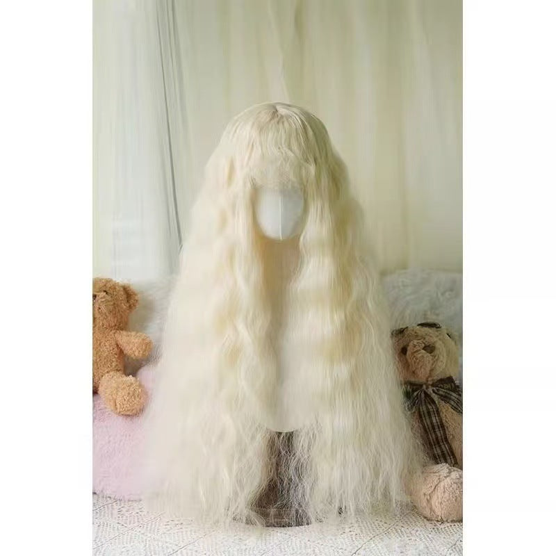 Women Lolita Mori Pastoral Long Curly Wig