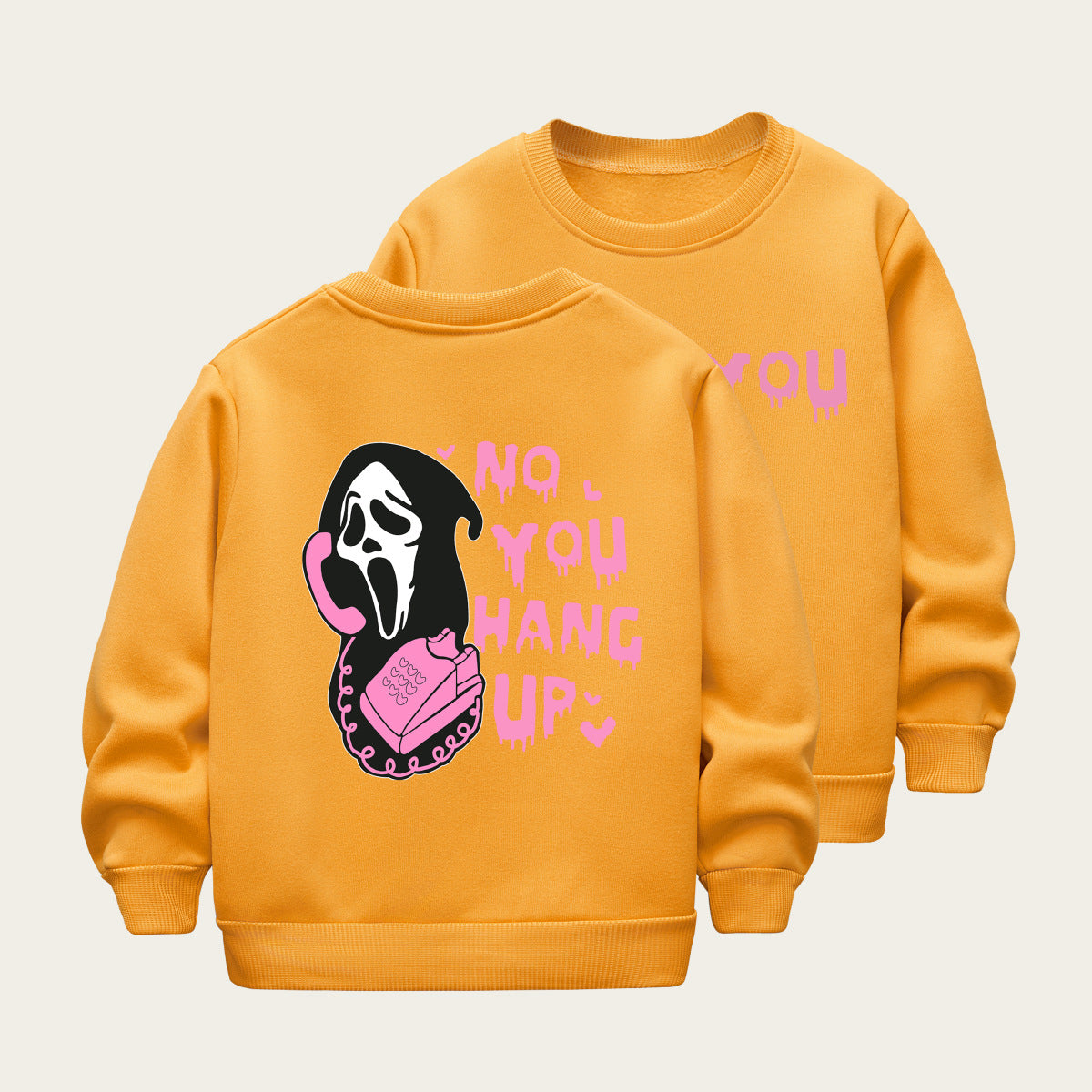 Kids Toddler Boys Girls Casual Halloween Print Fleece Sweatshirt