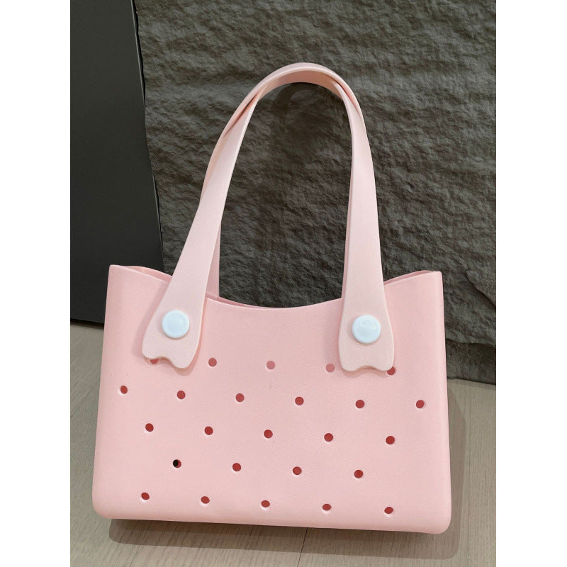 Bolso de playa de gran capacidad de EVA de color sólido de moda para mujer