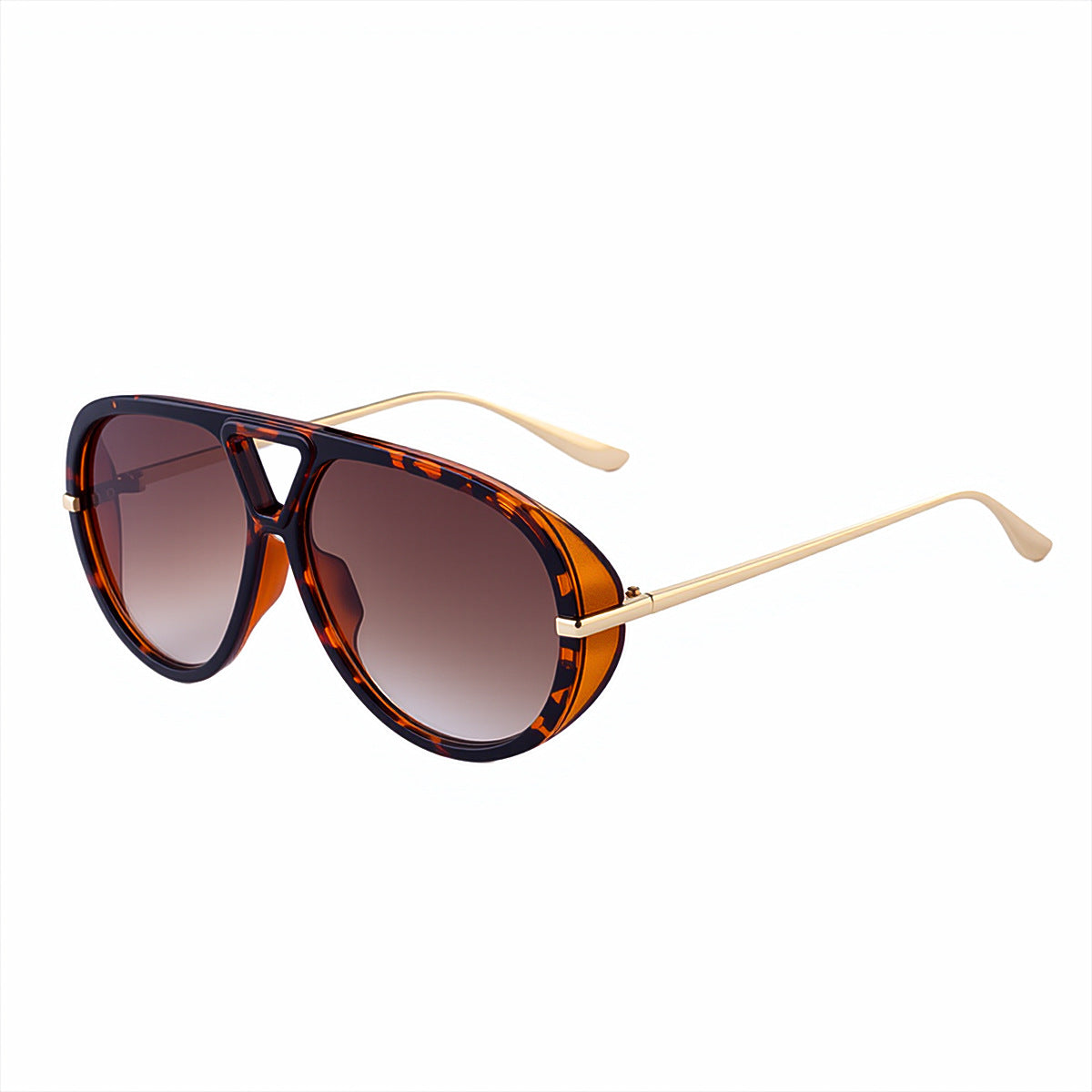 Gafas de sol de montura grande estilo punk retro de moda para mujer