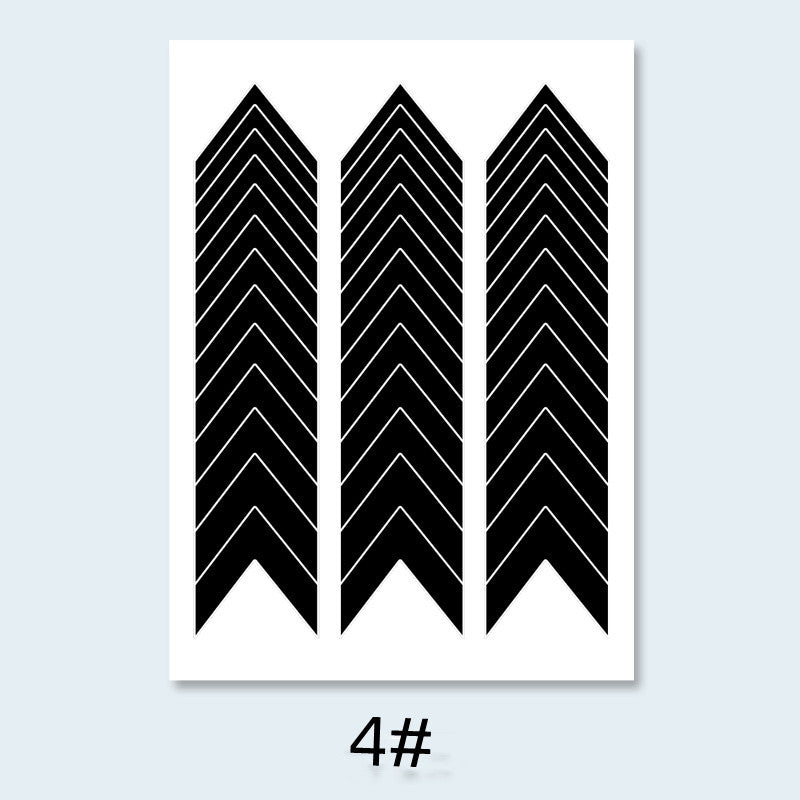 Autocollants pour ongles noirs French Manucure