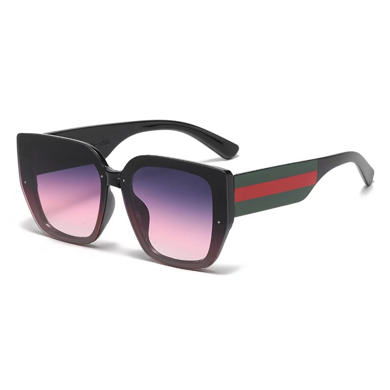 Gafas de sol grandes con montura poligonal retro para mujer: gafas de sol de gran tamaño a la moda