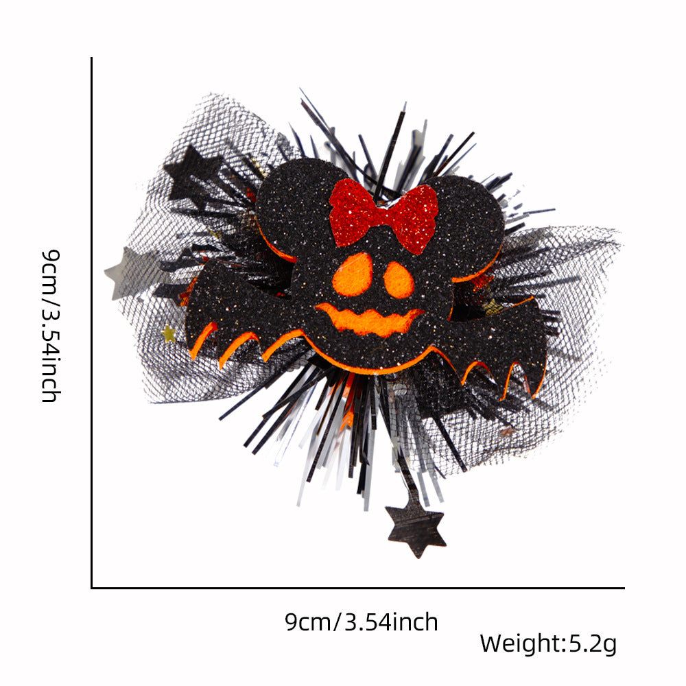 Horquilla para el pelo con fieltro de hierro y gasa para decoración de fiesta infantil de Halloween