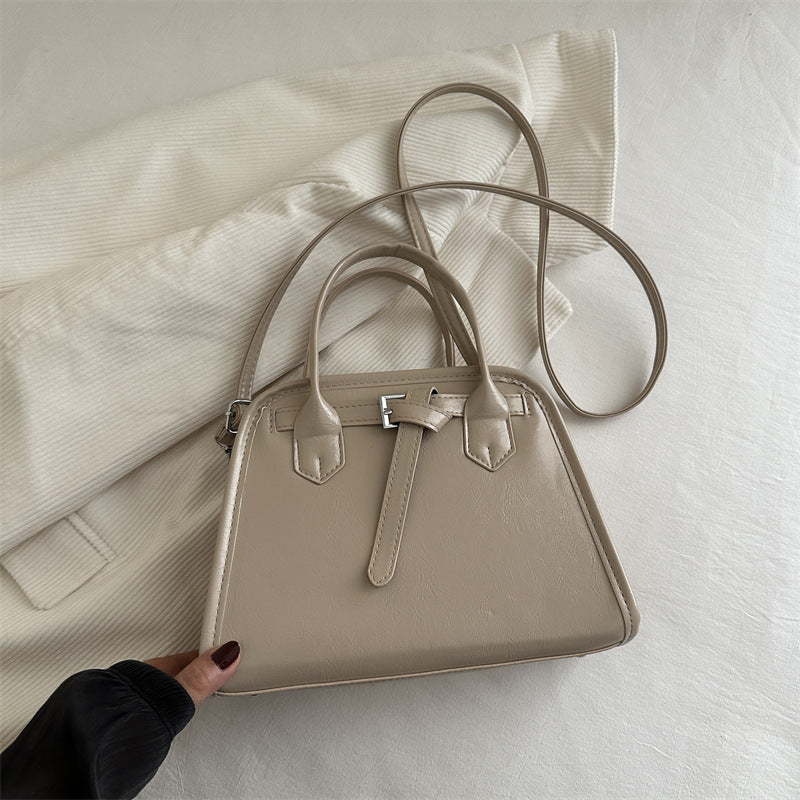 Bolso de mano sencillo de color sólido y gran capacidad