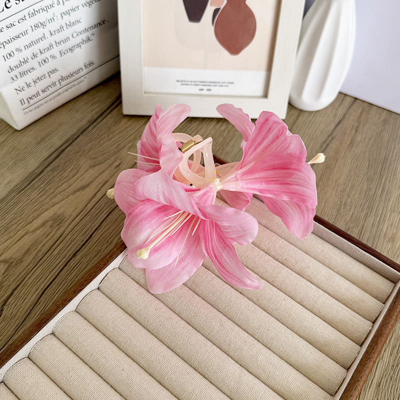 Épingle à cheveux pastorale pour femme Sweet Lily Grab Clip