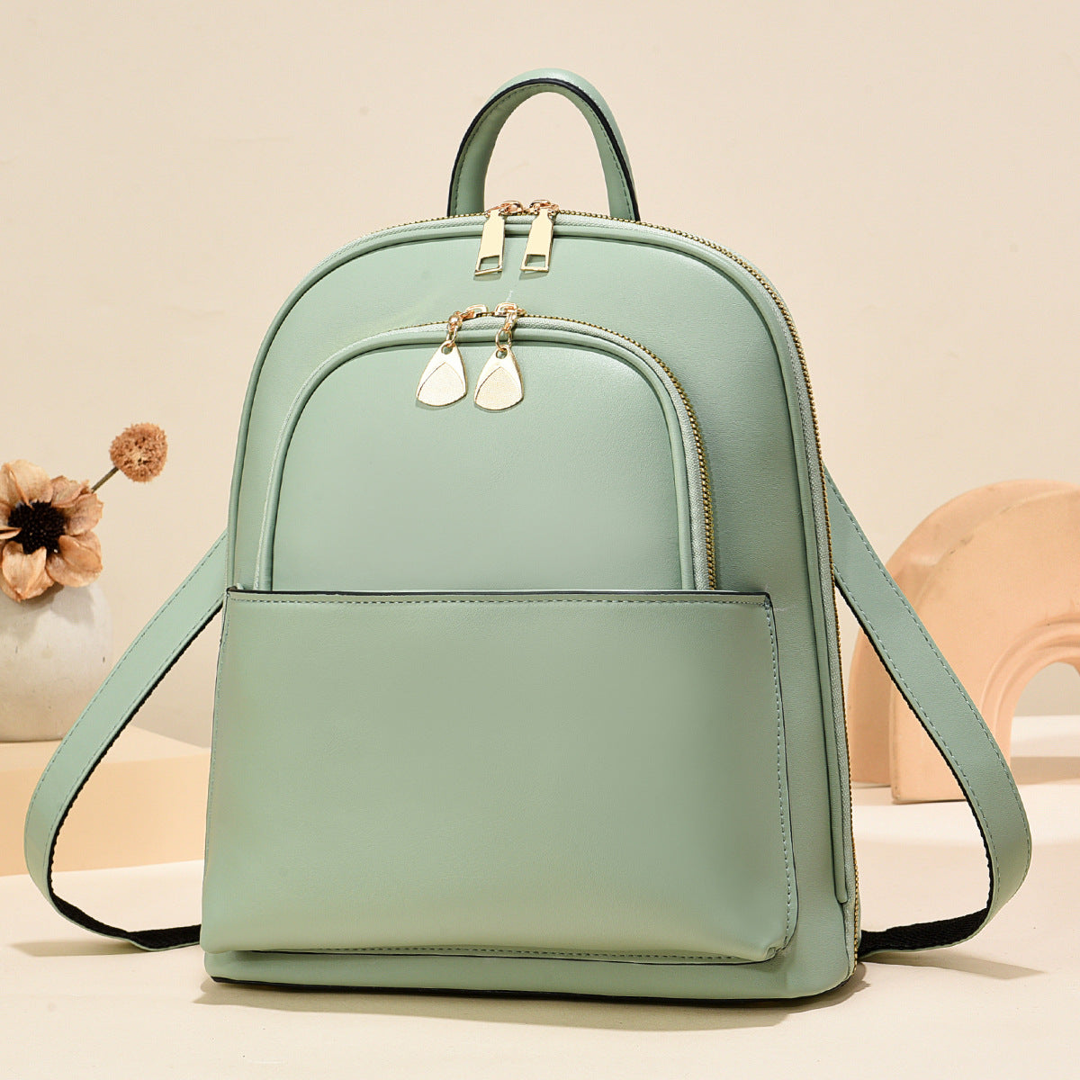 Travel School Women Pu Leather Backpack