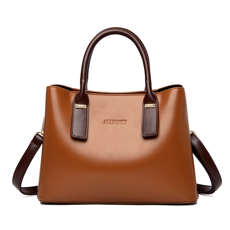 Bolso de mano informal de gran capacidad con bloques de color a la moda para mujer